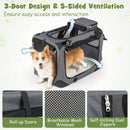 Soft Collapsible Dog Crate with Mesh Windows and 3 Doors