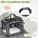 Soft Collapsible Dog Crate with Mesh Windows and 3 Doors