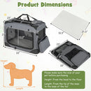 Soft Collapsible Dog Crate with Mesh Windows and 3 Doors