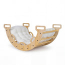 Wooden Rocking Climbing Arch with Cushion 3-in-1 Montessori