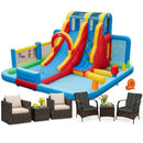 6-Piece Patio Furniture Set with Inflatable Water Slide Park