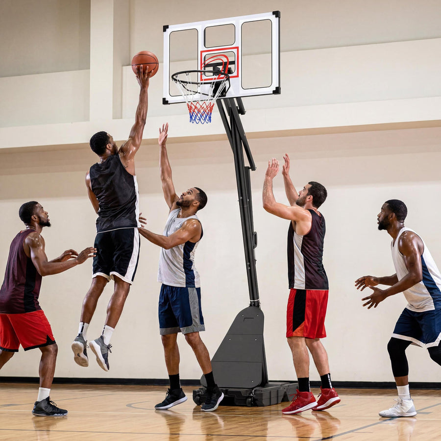 Portable Basketball Hoop Adjustable 4.9-10 Feet with Base