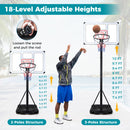 Portable Basketball Hoop Adjustable 4.1-10 Feet with Base