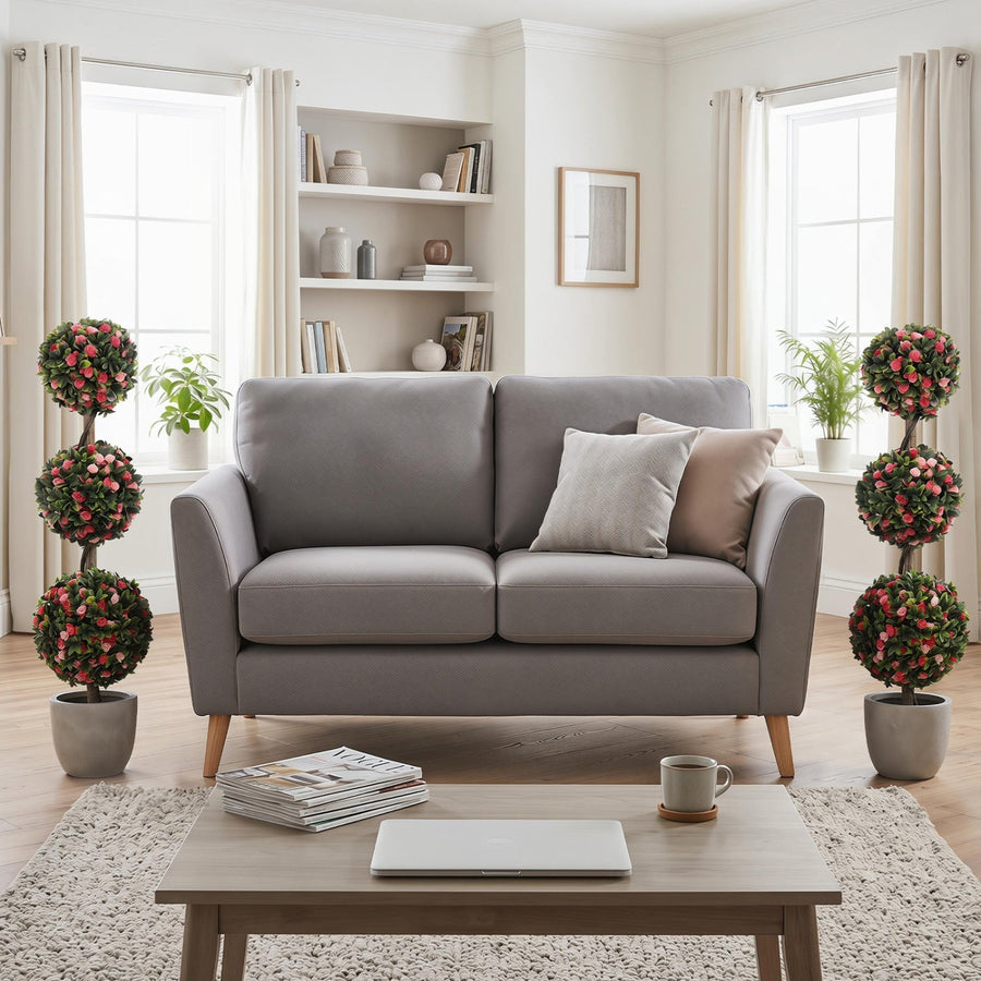 Artificial Triple Ball Rose Topiary Tree 43.5
