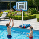 Adjustable Pool Basketball Hoop with Shatterproof Backboard
