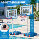 Adjustable Pool Basketball Hoop with Shatterproof Backboard