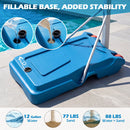 Adjustable Pool Basketball Hoop with Shatterproof Backboard