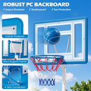 Adjustable Pool Basketball Hoop with Shatterproof Backboard