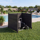 3-Panel Outdoor Privacy Fence for AC Units & Equipment