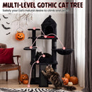 50-Inch Gothic Multi-Level Cat Tree with Castle House