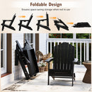 Folding Adirondack Chair with High Backrest - HDPE Weather Resistant
