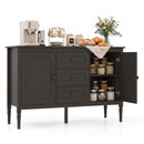 47" Buffet Cabinet with 3 Drawers and Adjustable Shelves