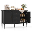 47" Buffet Cabinet with 3 Drawers and Adjustable Shelves
