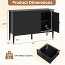 47" Buffet Cabinet with 3 Drawers and Adjustable Shelves