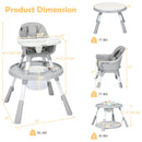 5-in-1 Convertible Baby High Chair with Adjustable Height