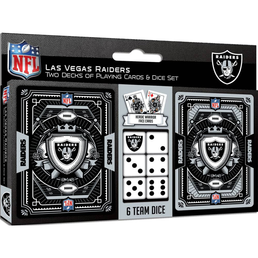 Las Vegas Raiders - 2-Pack Playing Cards & Dice Set