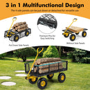Utility Garden Wagon with 4 Removable Side Panels and 900/1200 LBS Load Capacity