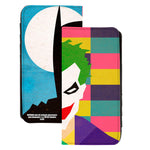 Canvas Snap Wallet -Joker Multi Color + Batman Blue White Juxtaposition