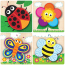 Garden Chunky Wood Puzzles - Kids 4-Pack