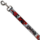 Dog Leash - SPIDER-MAN Action Poses/Comic Scenes White/Black/Red