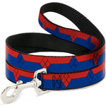 Dog Leash - Harley Quinn Diamond/Stripe Red/Blue