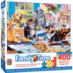 Family Time - Puzzling Gone Wild 400 Piece Jigsaw Puzzle