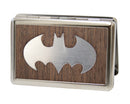 Business Card Holder - LARGE - Batman Marquetry Black Walnut Metal