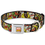 Marvel Comics Logo Full Color Seatbelt Buckle Collar - 5-Classic Luke Cage Comic Scene Blocks