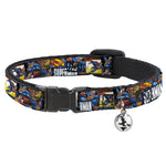 Cat Collar Breakaway - SUPERMAN Action Blocks White