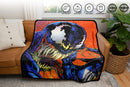 Marvel Venom Tongue Spider-Man Villain Fleece Throw Blanket 45in. By 60in.