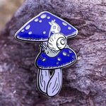 Violet Delights Snail and Mushroom Enamel Pin