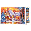 Sparkle & Shine - Snowman Cottage 500 Piece Glitter Jigsaw Puzzle