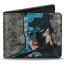 Bi-Fold Wallet - Batman Face Comic Scenes