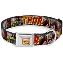 Marvel Comics Seatbelt Buckle Collar - THE MIGHTY THOR Action Poses