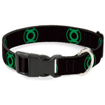 Plastic Clip Collar - DC League of Super-Pets Green Lantern Logo Black/Green