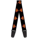 Guitar Strap - Superman Shield Black