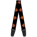 Guitar Strap - Superman Shield Black