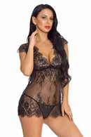 Lacy Cap Sleeve Babydoll