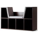 6-Cubby Kid Storage Bookcase Cushioned Reading Nook
