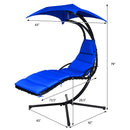 Hanging Stand Chaise Lounger Swing Chair with Pillow