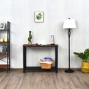 Metal Frame Wood Console Sofa Table with Storage Shelf