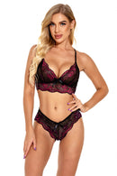 Lacy Contrast Bra Set