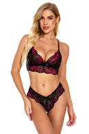 Lacy Contrast Bra Set