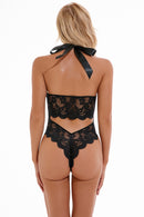 V-Cut Lacy Teddy Lingerie