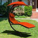 Hanging Stand Chaise Lounger Swing Chair with Pillow