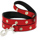 Dog Leash - DC League of Super-Pets Flash Bolt Logo Red/Yellow/White