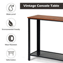 Metal Frame Wood Console Sofa Table with Storage Shelf