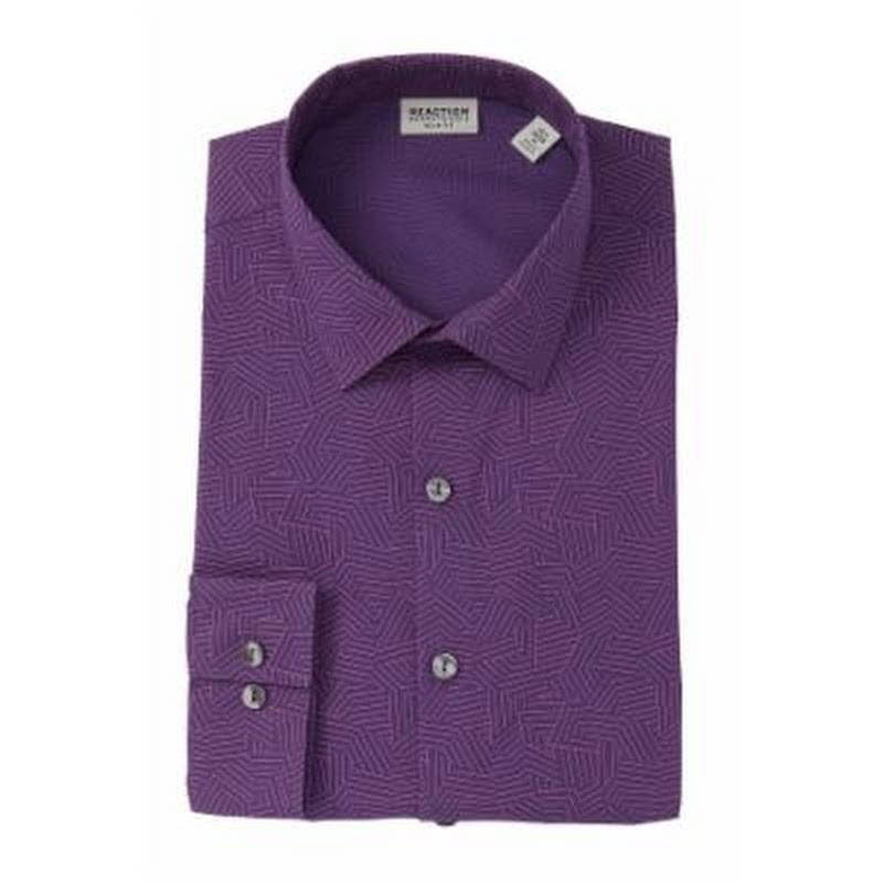 kenneth cole reaction dress shirt slim fit Kenneth Cole Men's Dress Shirt Regular Fit Stretch Collar Non Iron Solid