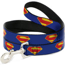 Dog Leash - DC League of Super-Pets Superman Shield Logo Blue/Red/Yellow