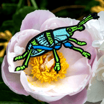 Blue Weevil Iron-on Patch